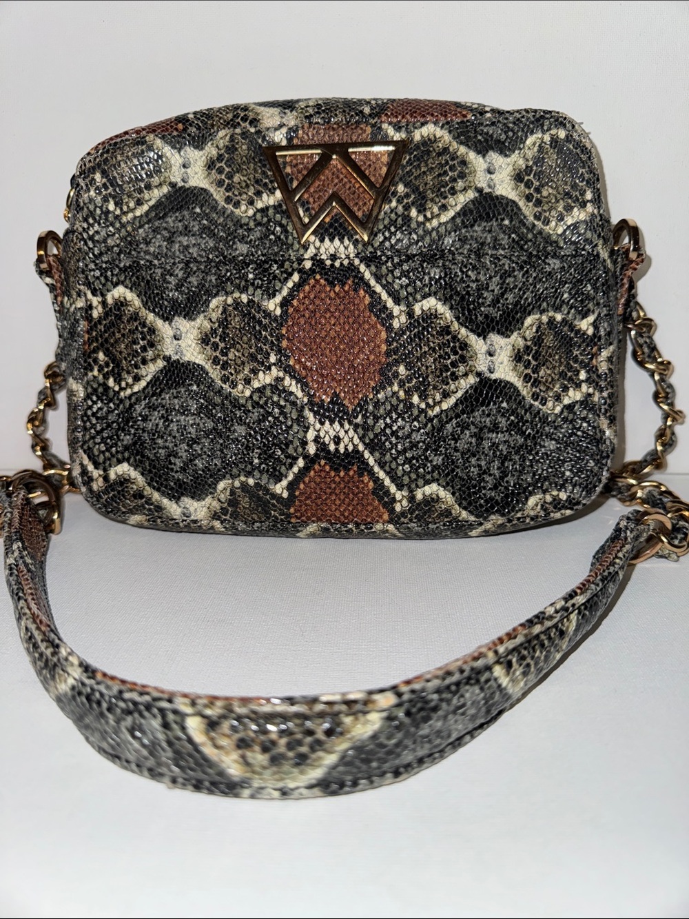 Kelly Wynne Mingle Mingle Mini Python Snake Leather Crossbody